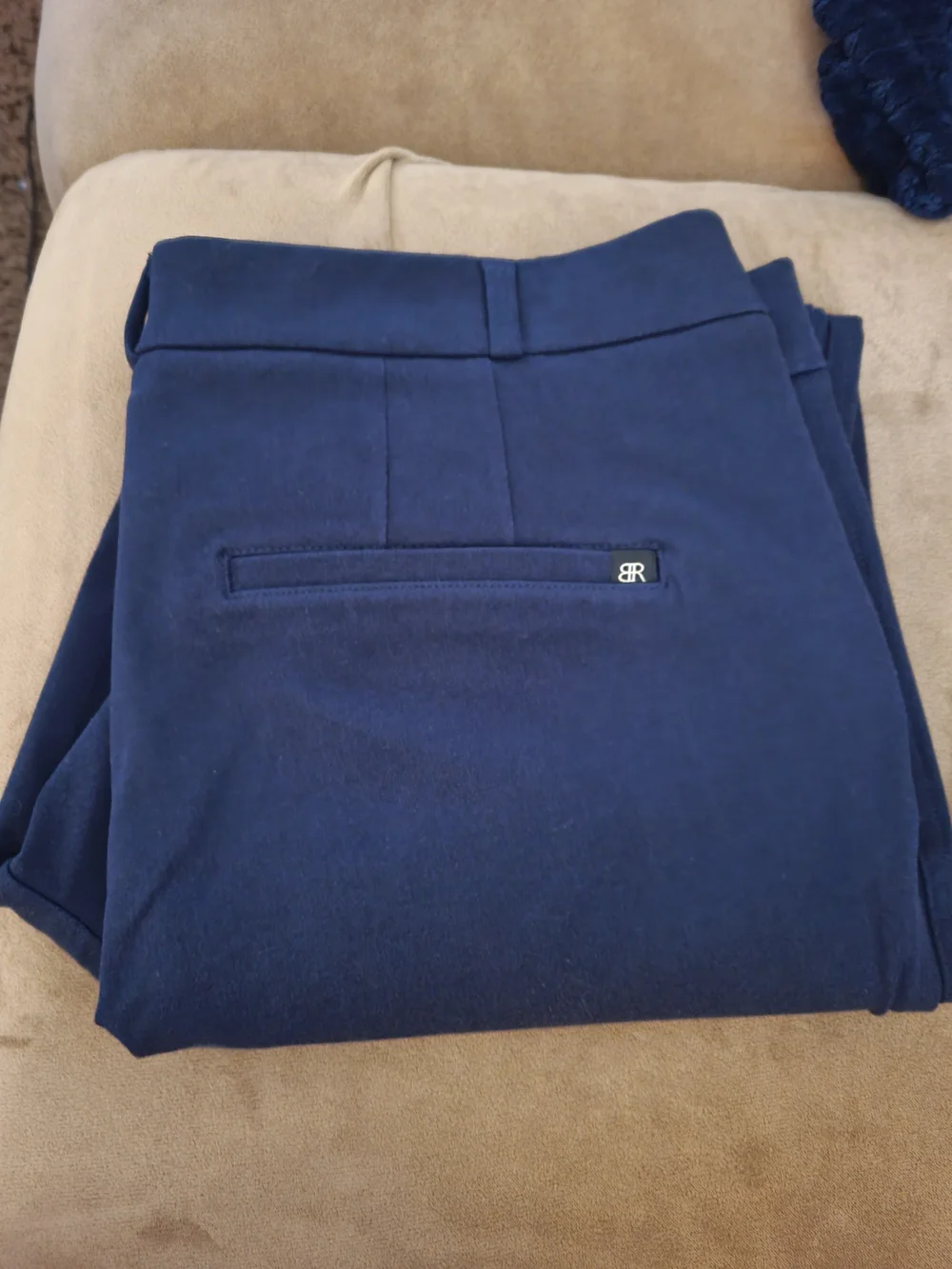 Banana Republic Navy Blue Stretch Knit Ankle Dress Pants Women's Size 10